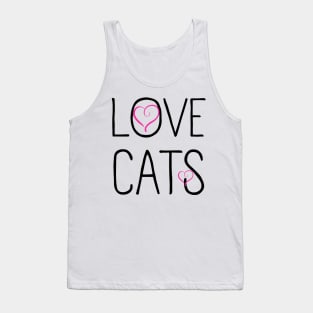 love cats i love cats i heart cats Tank Top